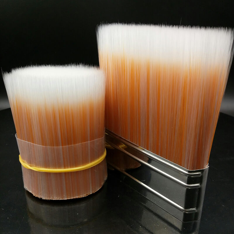 Filamento de cepillo sintético cónico sólido hueco blanco naranja